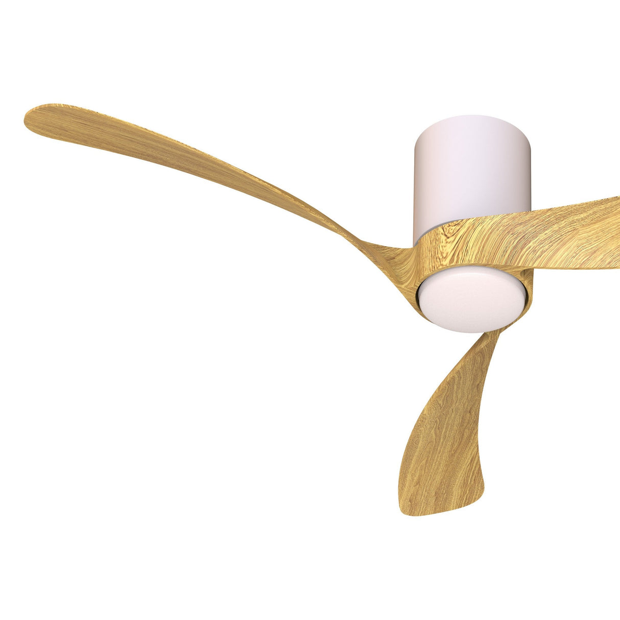 Nemo M CCT Dimmable LED Ceiling Fan Light With Remote Control - White/Brown