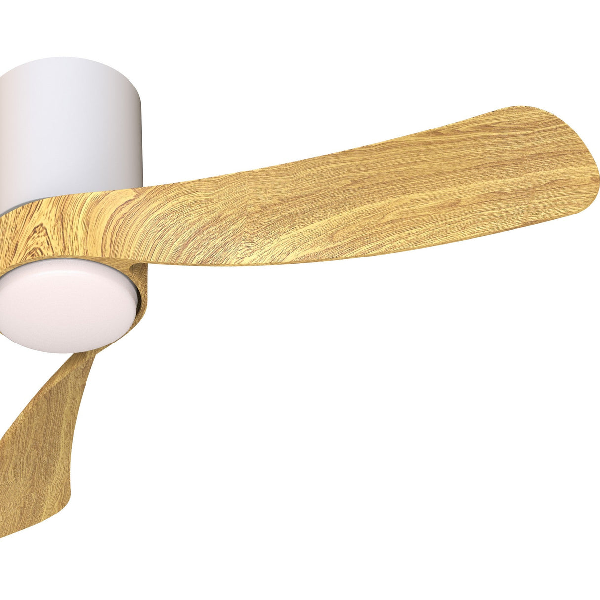 Nemo S CCT Dimmable LED Ceiling Fan Light With Remote Control - White/Brown