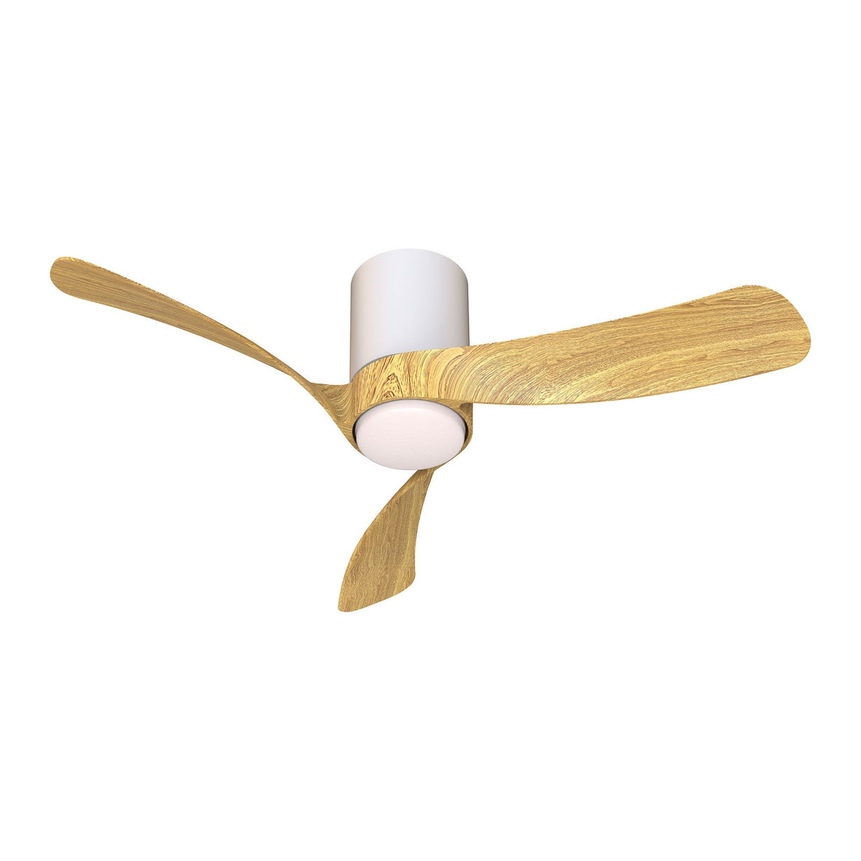Nemo S CCT Dimmable LED Ceiling Fan Light With Remote Control - White/Brown