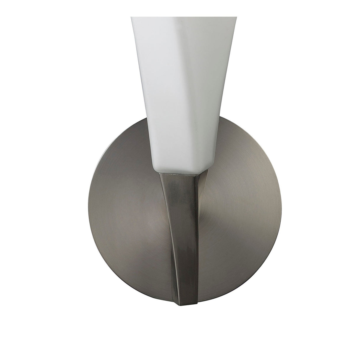 Neo Switched 1 Light Glass Wall Light With Switch - Satin Nickel