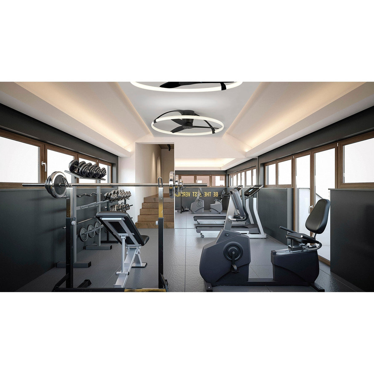 Nepal CCT Dimmable LED Ceiling Retractable Fan Light With Remote, APP & Voice Control - Black