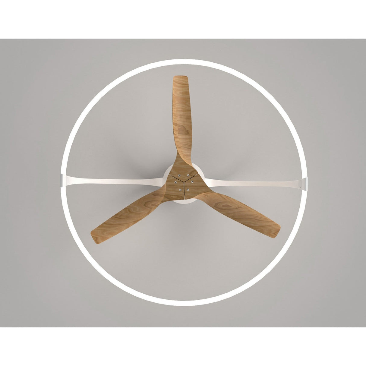 Nepal CCT Dimmable LED Ceiling Retractable Fan Light With Remote, APP & Voice Control - White/Brown