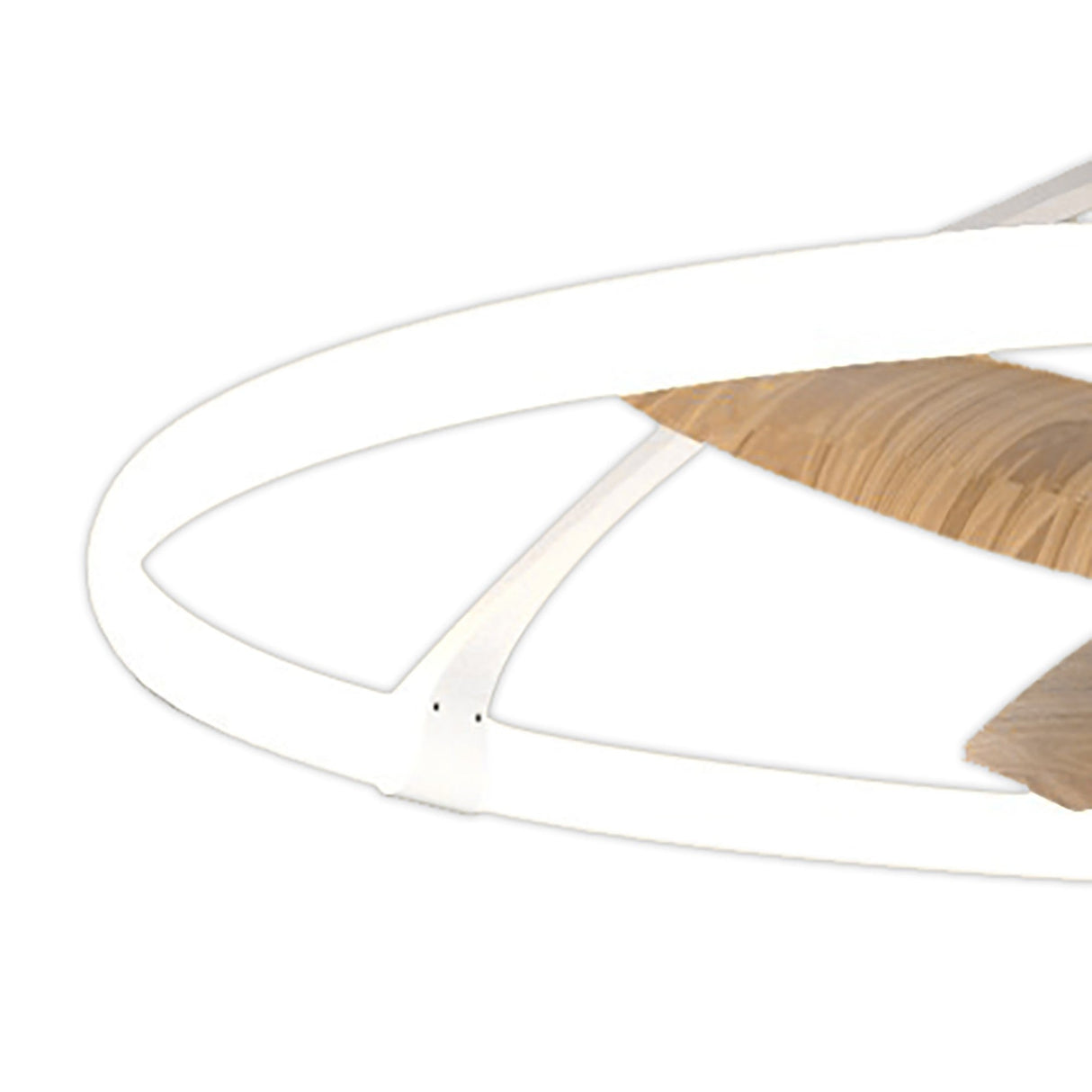 Nepal CCT Dimmable LED Ceiling Retractable Fan Light With Remote, APP & Voice Control - White/Brown