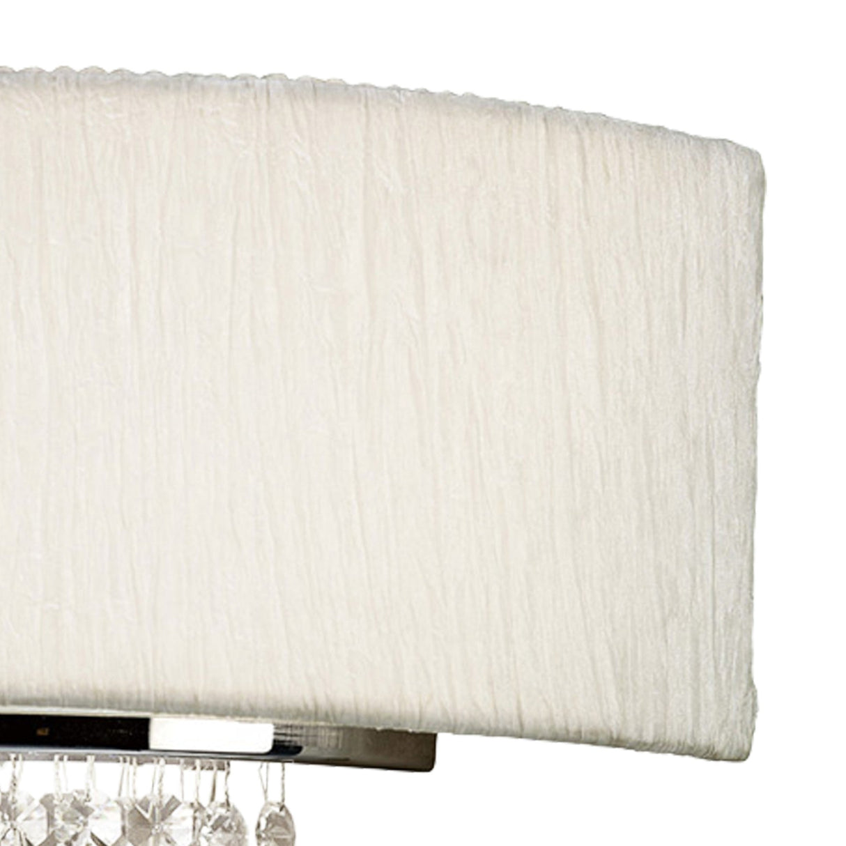 Nerissa 2 Light Crystal Wall Light - Chrome With White Shade