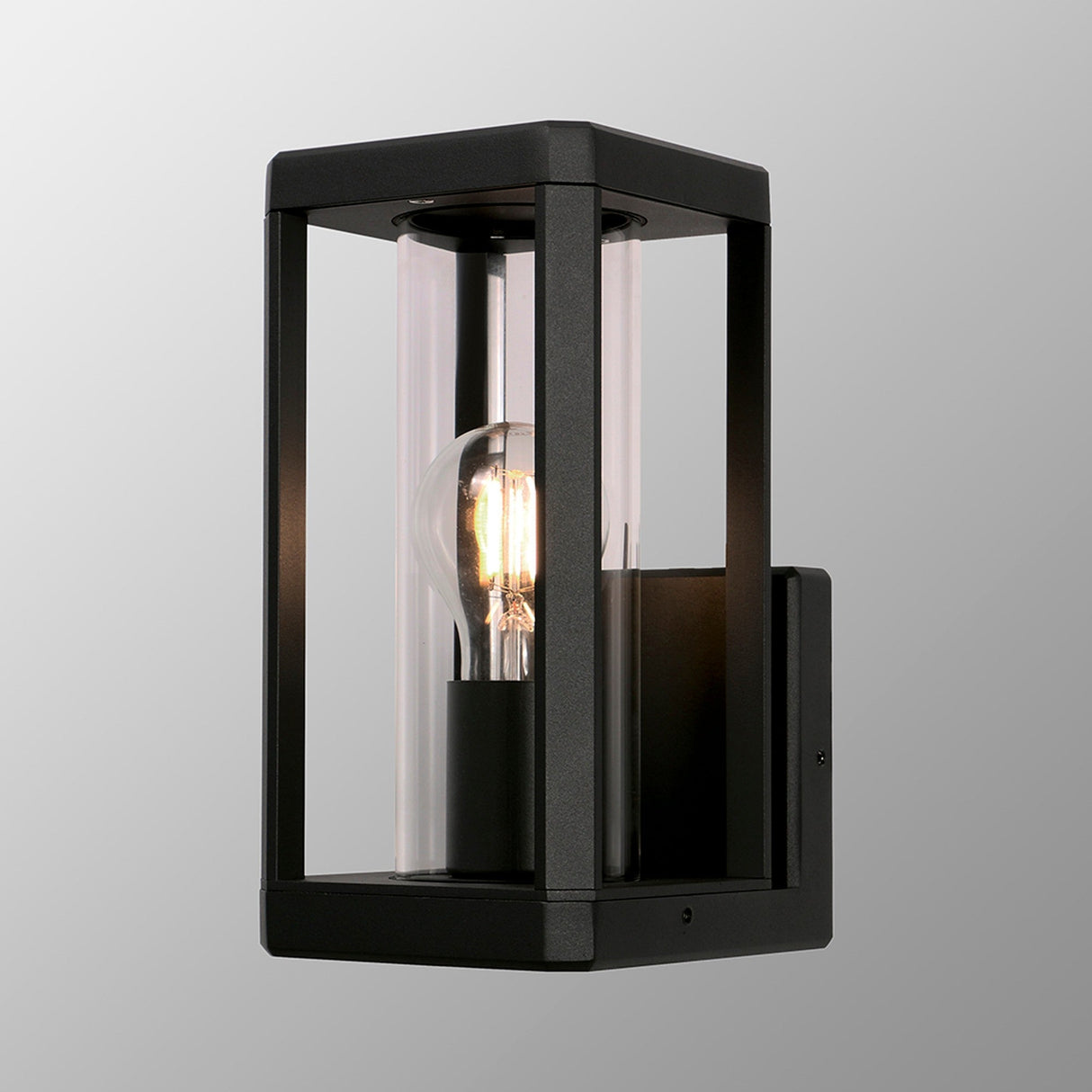 Nevada 1 Light Outdoor Wall Light - Matt Black