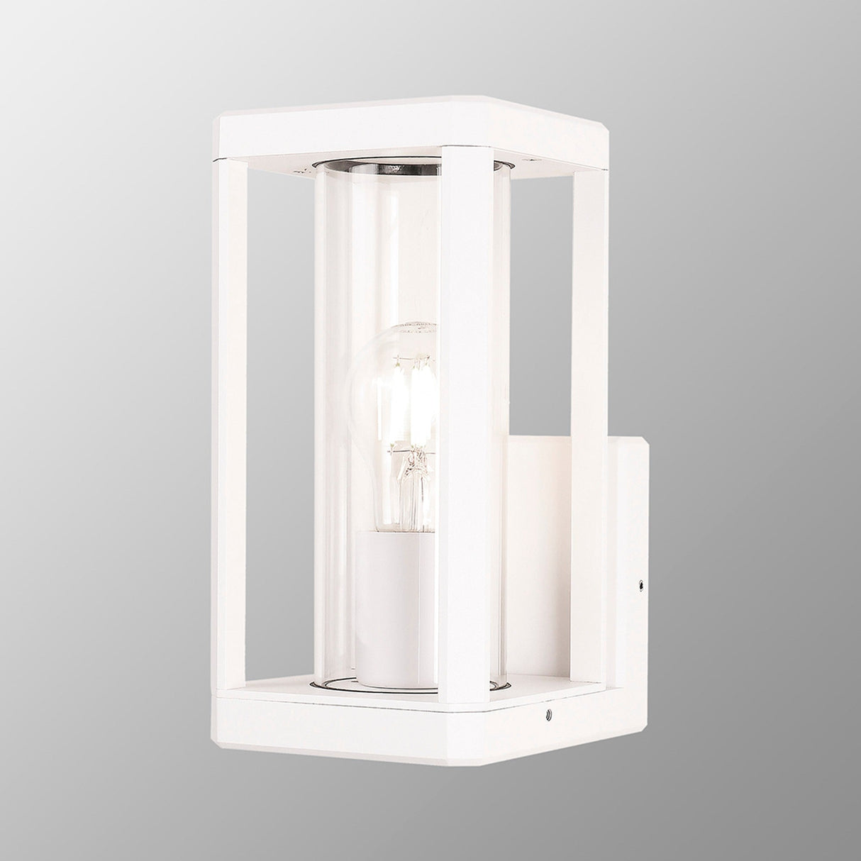 Nevada 1 Light Outdoor Wall Light - Matt White