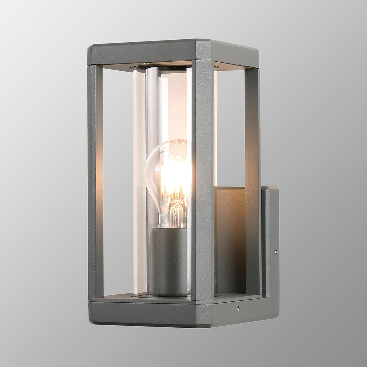 Nevada 1 Light Outdoor Wall Light - Dark Grey