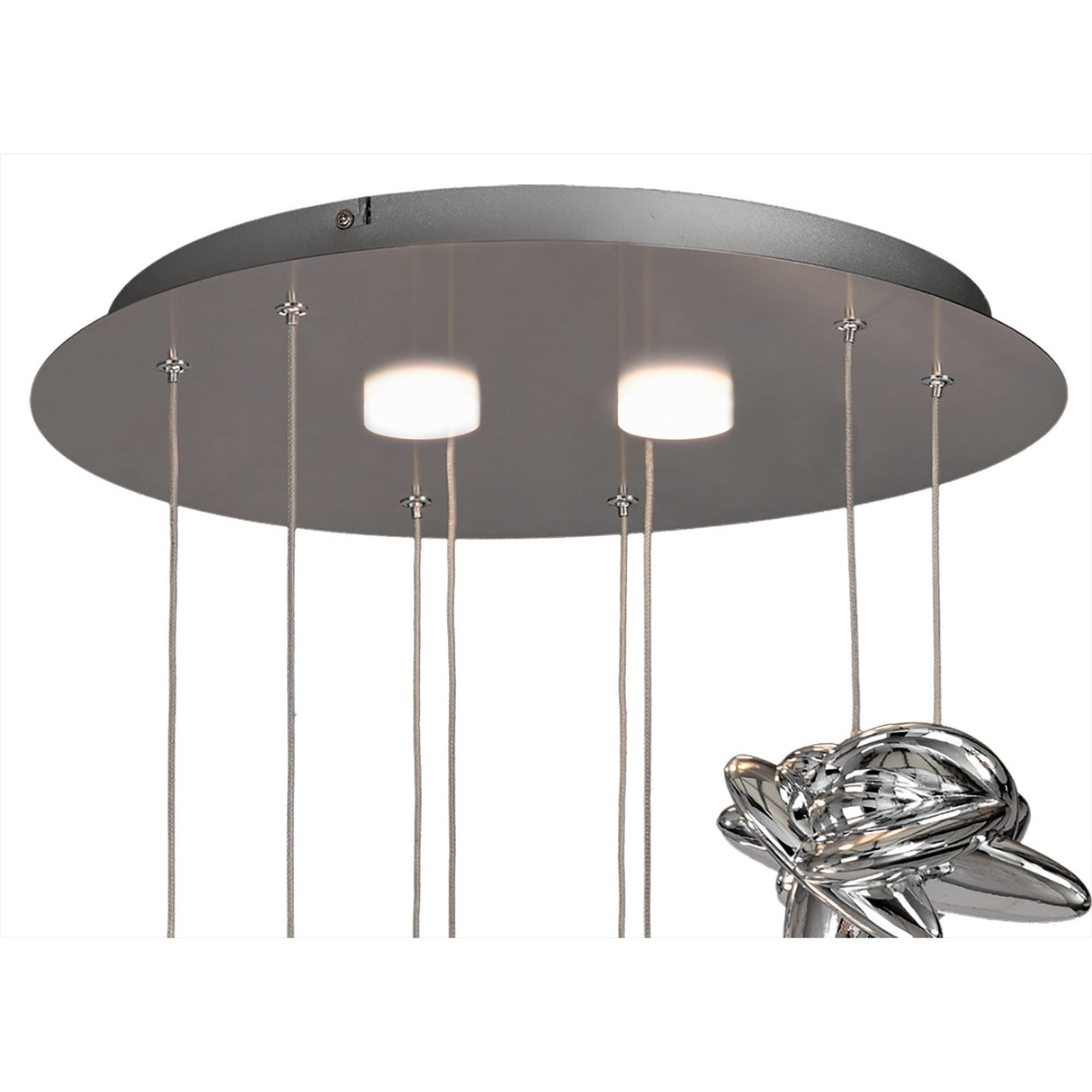 Nido 4 Light LED Cluster Pendant Light 34W 3000K - Polished Chrome