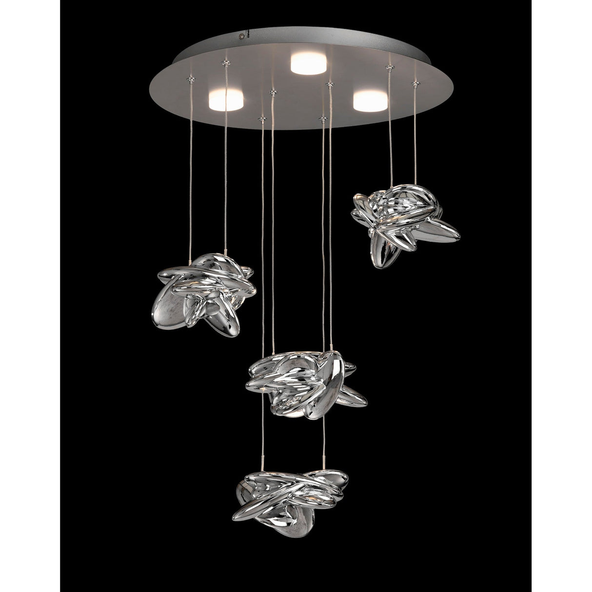 Nido 4 Light LED Cluster Pendant Light 34W 3000K - Polished Chrome