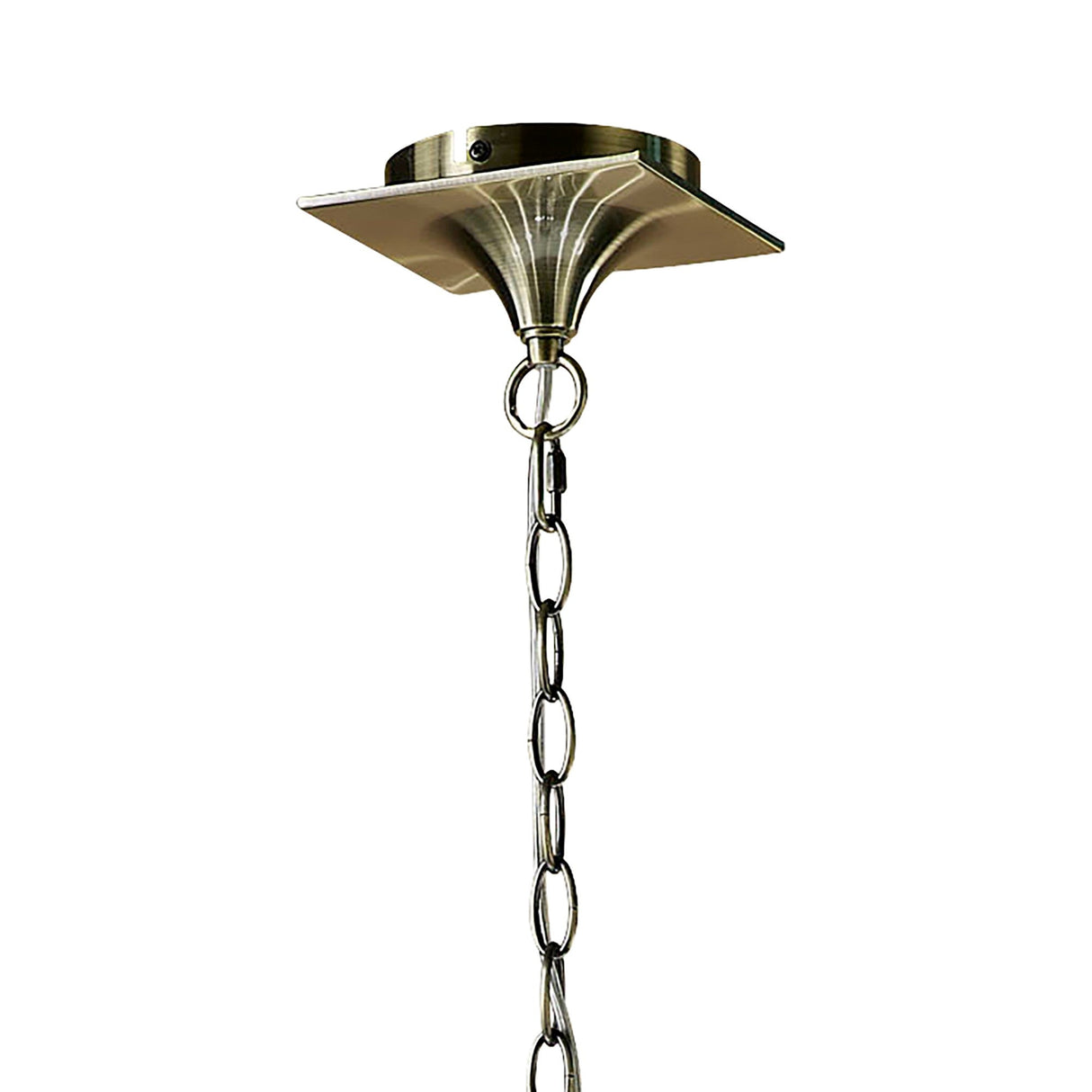 Ninette 2 Arm 4 Light Chandelier - Antique Brass With Black Shades