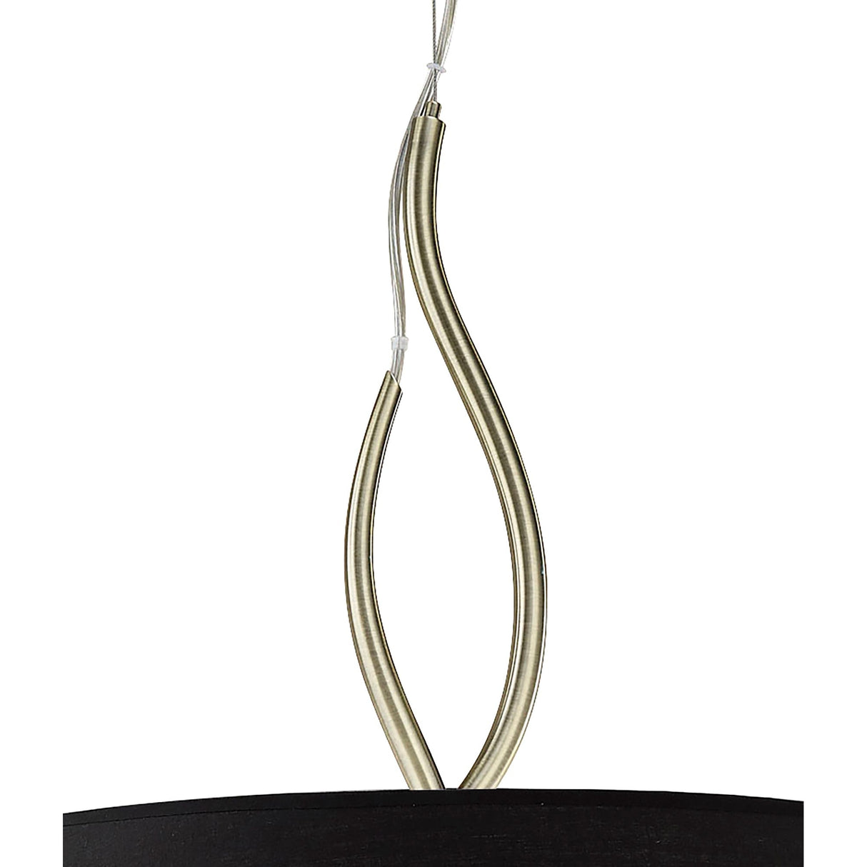 Ninette 4 Light Pendant Light – Brass With Black Shades