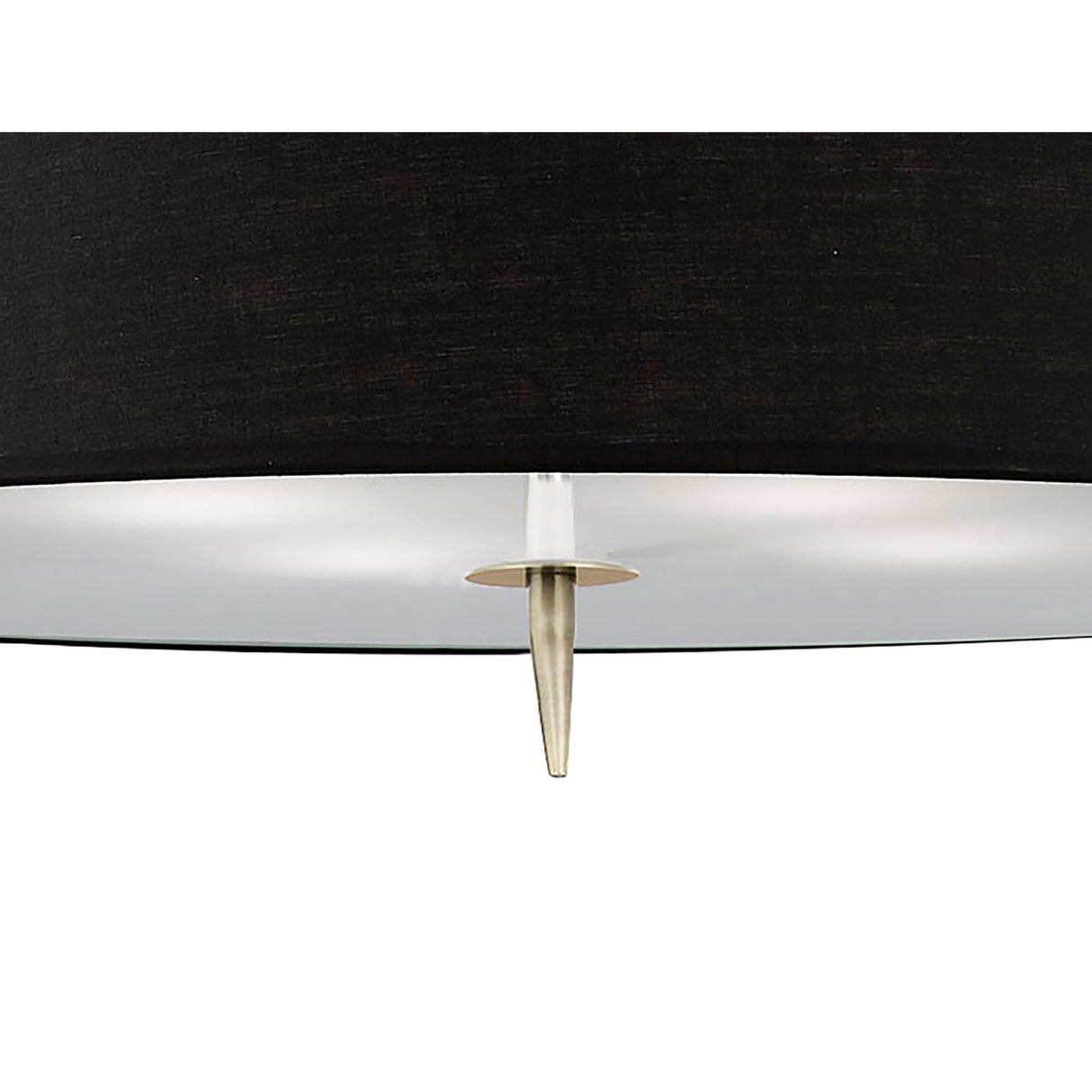 Ninette 4 Light Pendant Light – Brass With Black Shades