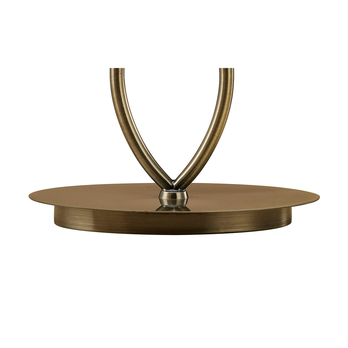 Ninette Large 2 Light Table Lamp - Brass With White Shade