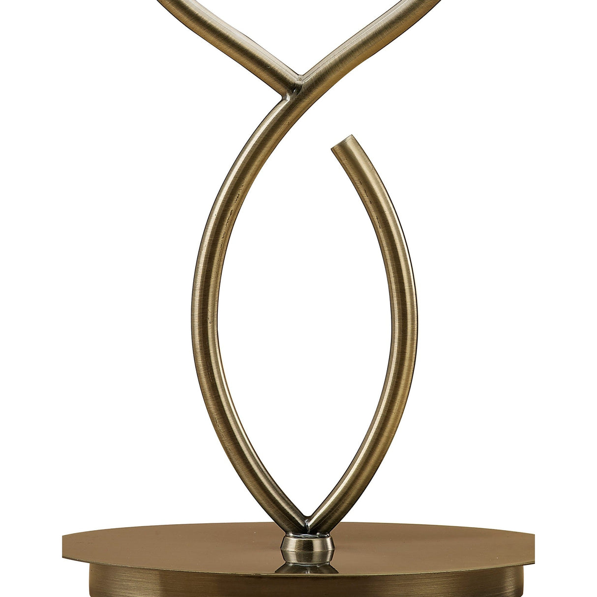 Ninette Large 2 Light Table Lamp - Brass With White Shade