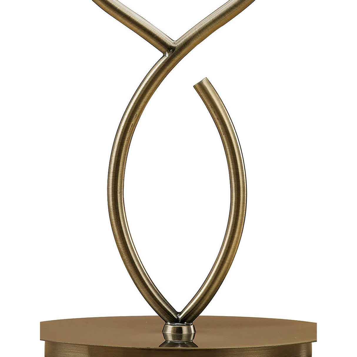 Ninette Large 2 Light Table Lamp - Brass With Black Shade