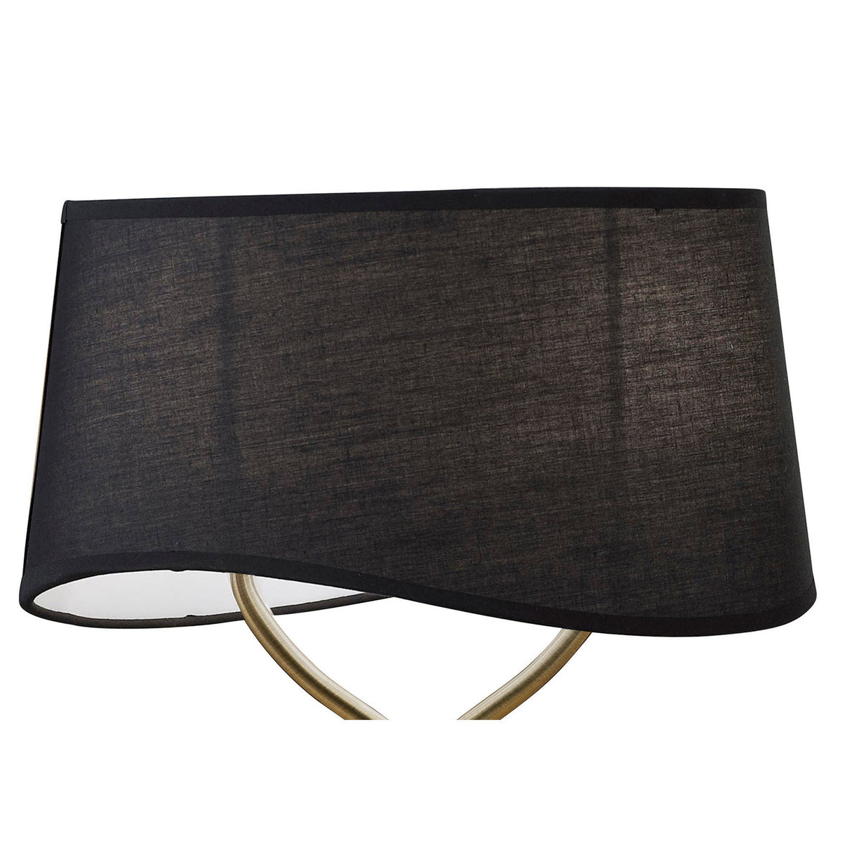 Ninette Large 2 Light Table Lamp - Brass With Black Shade