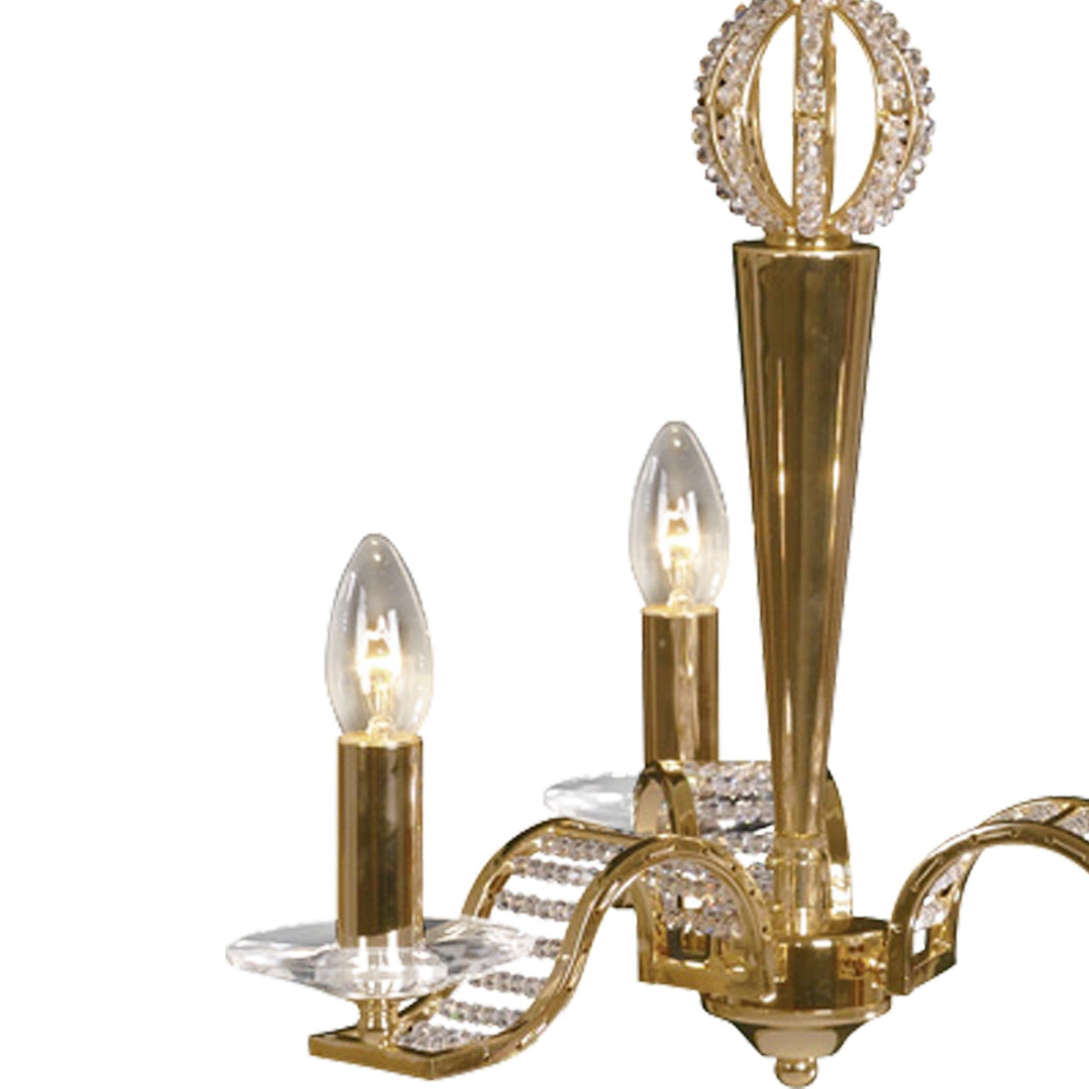 Niobe 53cm 3 Light Crystal Chandelier - French Gold