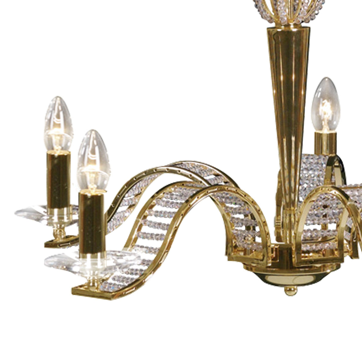 Niobe 72cm 5 Light Crystal Chandelier - French Gold
