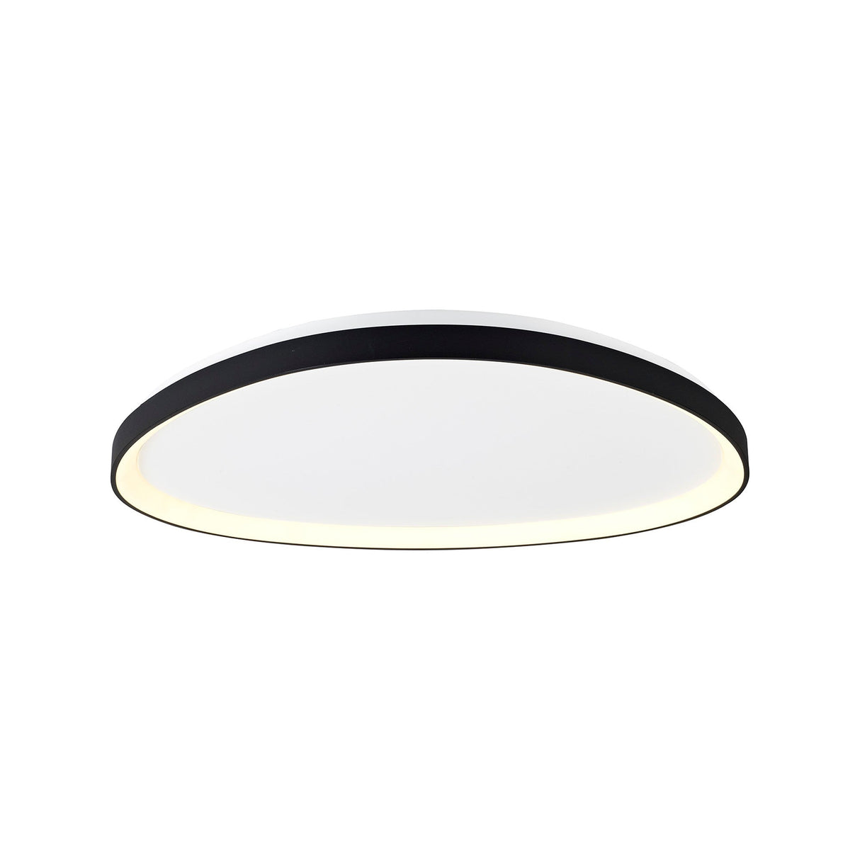 Niseko Triangular LED Flush Ceiling Light 3000K 48W - Black