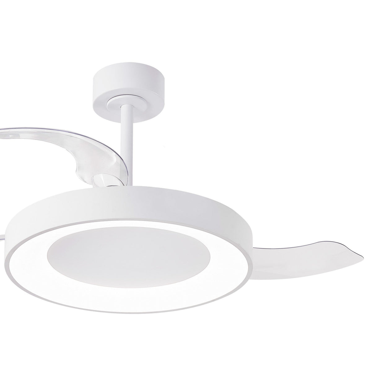 Niseko M CCT Dimmable LED Ceiling Fan Light With Remote Control - White