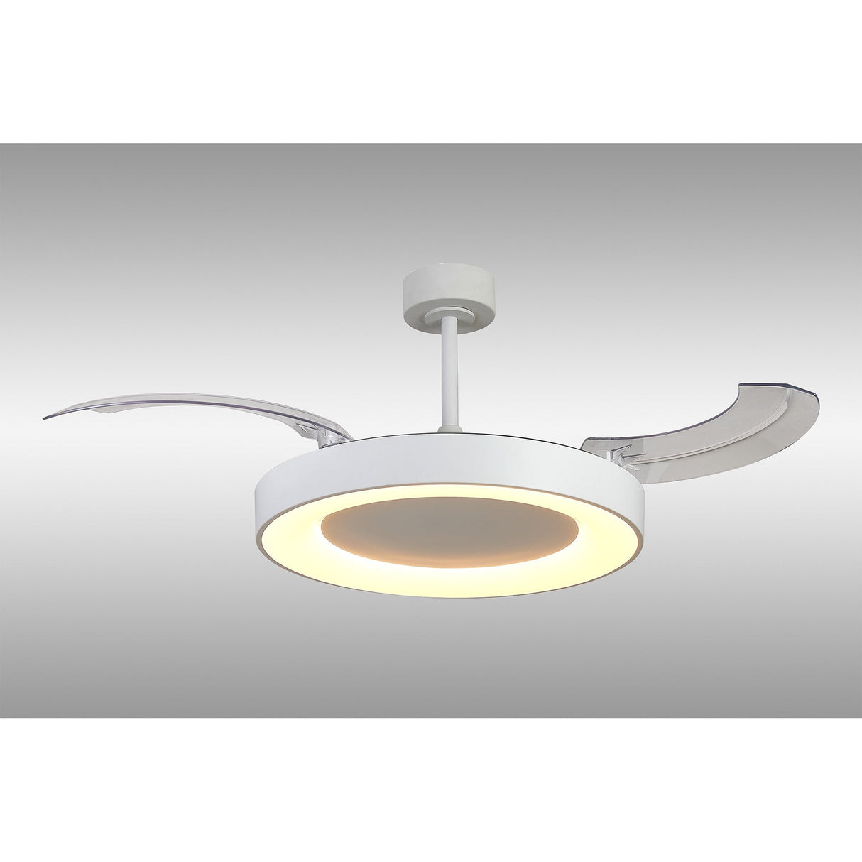 Niseko L CCT Dimmable LED Ceiling Fan Light With Remote Control - White