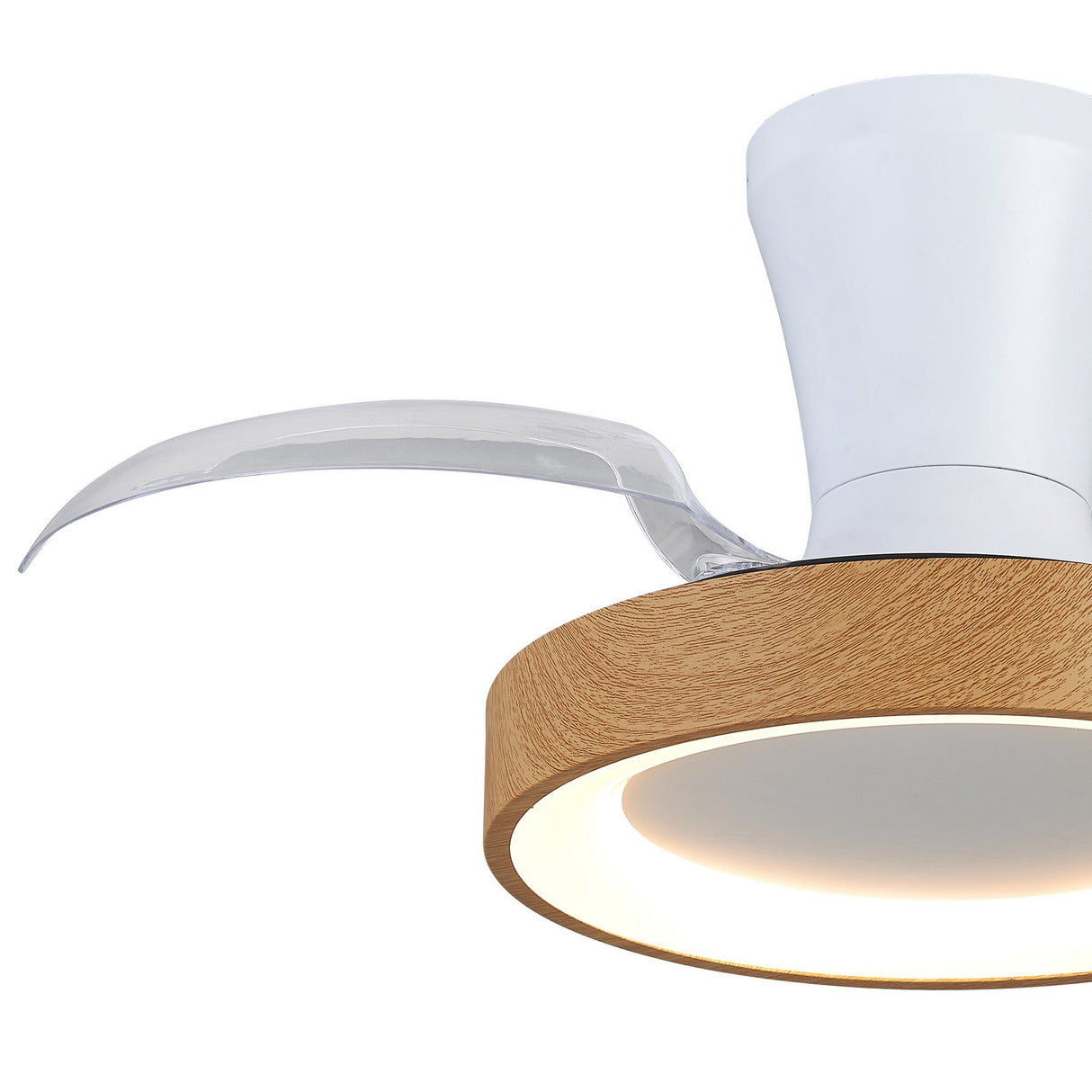 Niseko XS CCT Dimmable LED Ceiling Fan Light With Remote Control - Brown/White