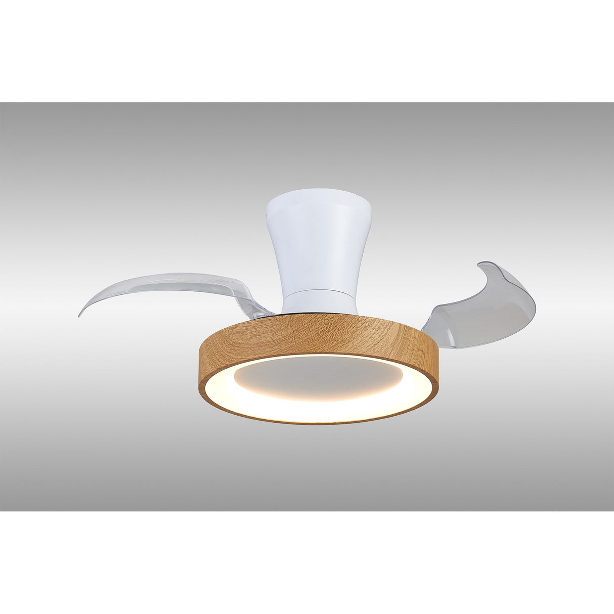 Niseko XS CCT Dimmable LED Ceiling Fan Light With Remote Control - Brown/White
