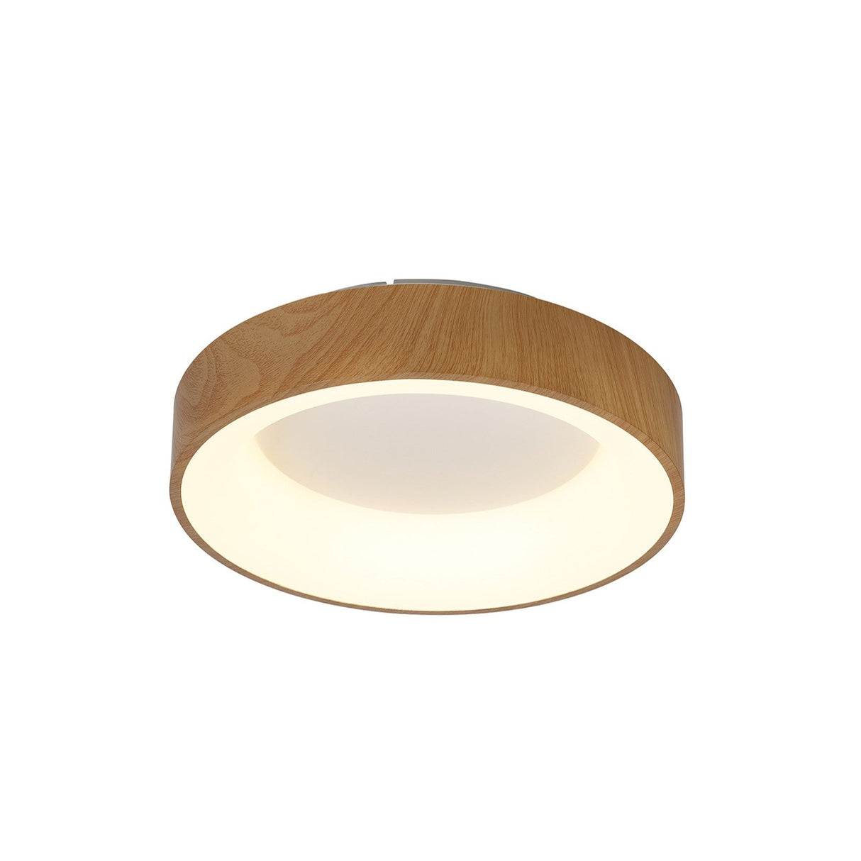 Niseko Small Ring CCT Dimmable LED Flush Ceiling Light With Remote & App Control 40W - Light Brown
