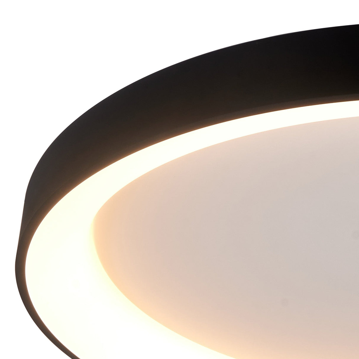Niseko Ring CCT Dimmable LED Flush Ceiling Light With Remote Control 78W - Black