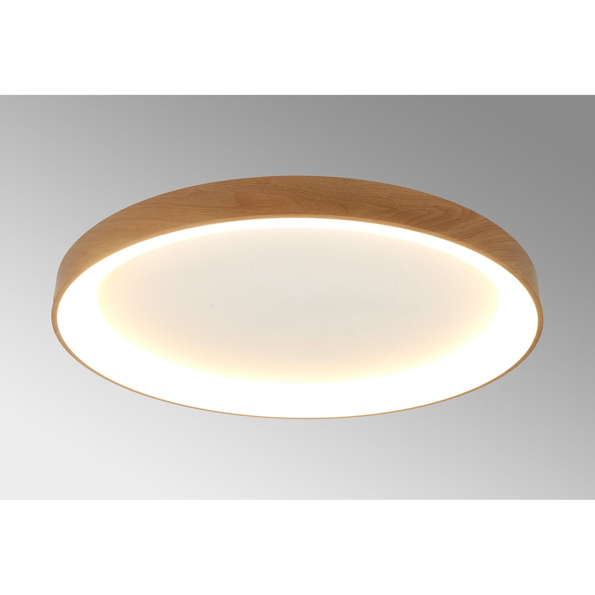 Niseko Ring CCT Dimmable LED Flush Ceiling Light With Remote Control 78W - Light Brown
