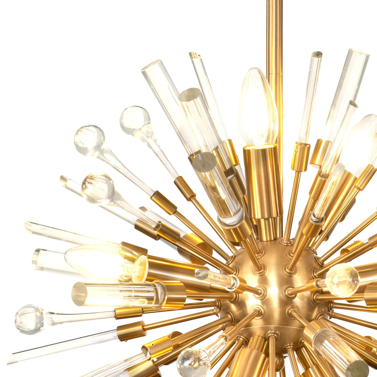 Noon 9 Light Glass Pendant Light – Antique Gold