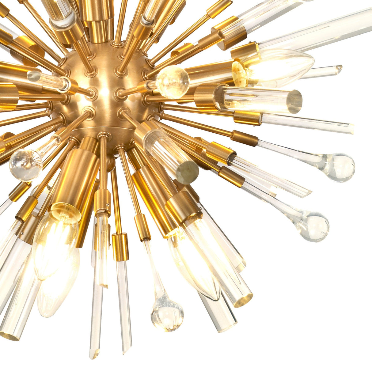 Noon 9 Light Glass Pendant Light – Antique Gold