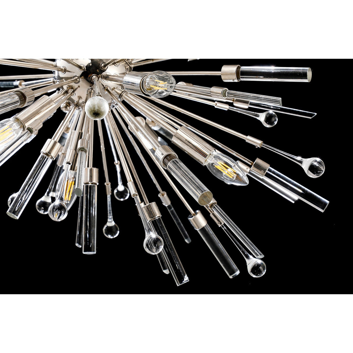 Noon 12 Light Glass Pendant Light – Polished Nickel