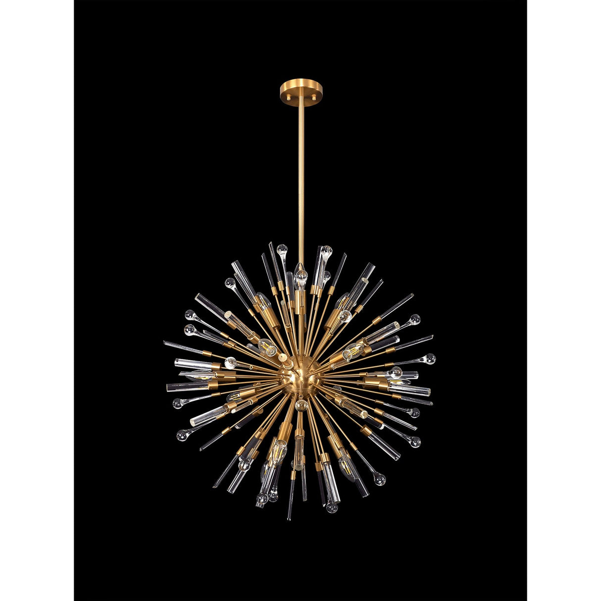 Noon 12 Light Glass Pendant Light – Antique Gold