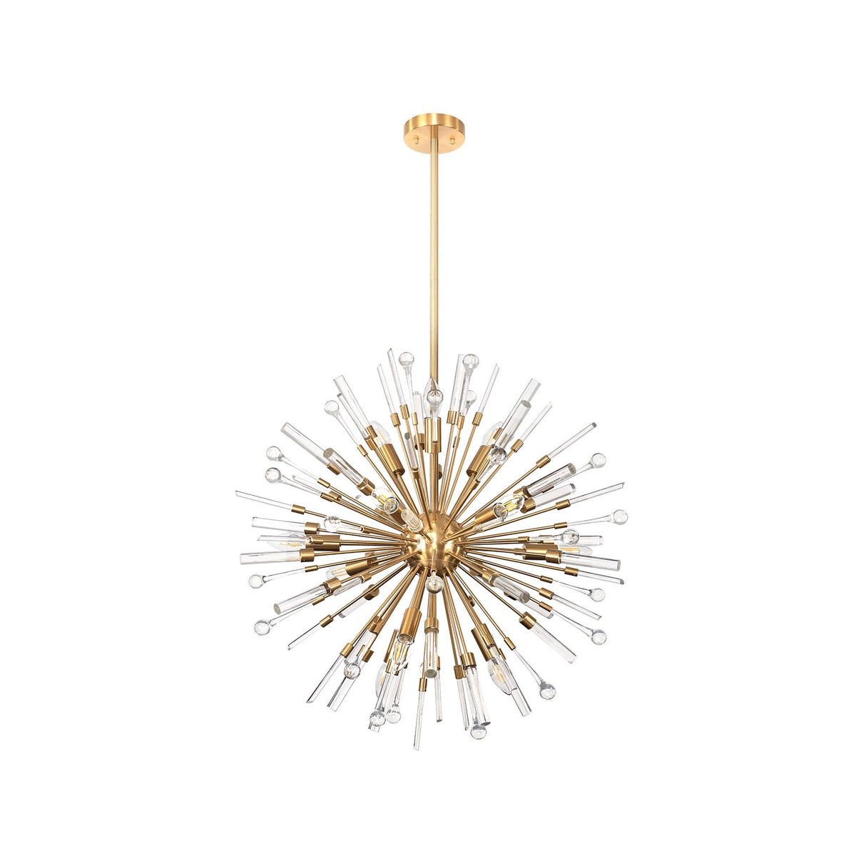 Noon 12 Light Glass Pendant Light – Antique Gold