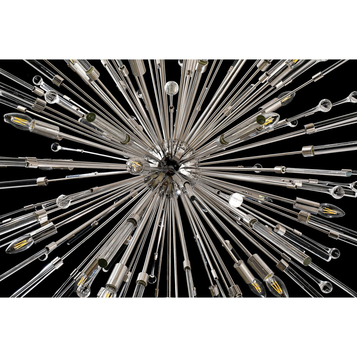 Noon 20 Light Glass Pendant Light – Polished Nickel