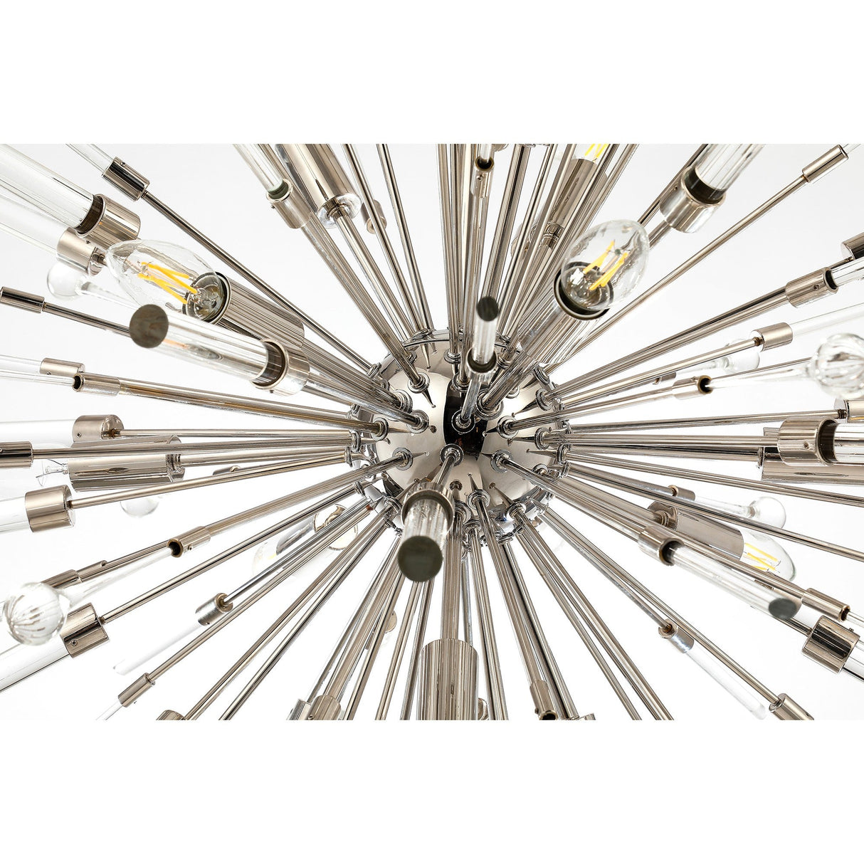 Noon 20 Light Glass Pendant Light – Polished Nickel