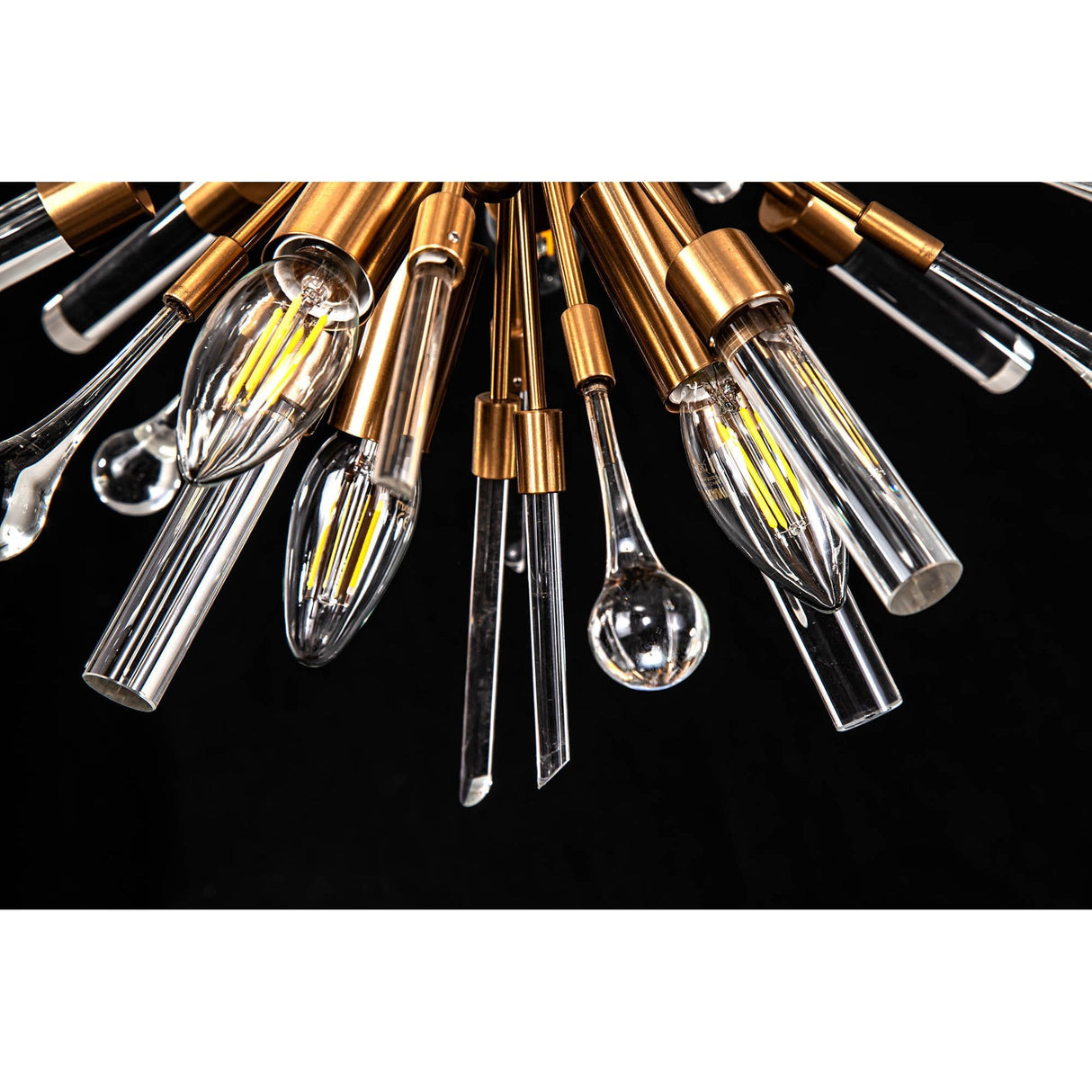 Noon 20 Light Glass Pendant Light – Antique Gold