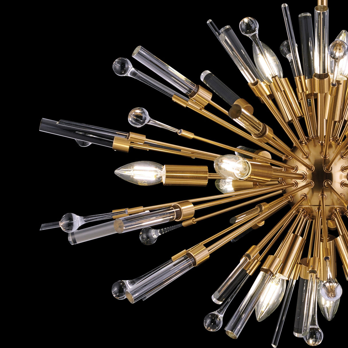 Noon Oval 12 Light Glass Pendant Light – Antique Gold