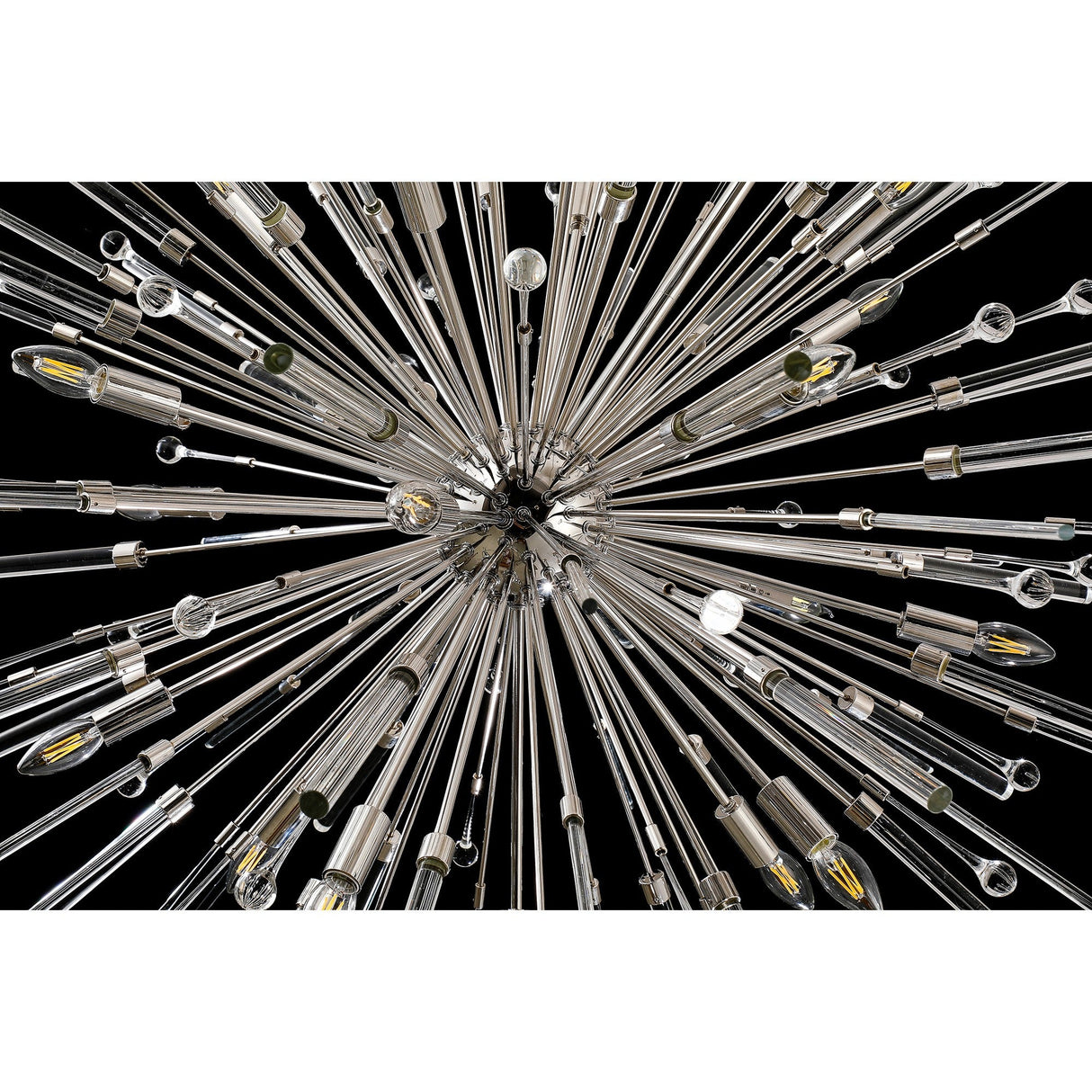 Noon Oval 12 Light Glass Pendant Light – Polished Nickel