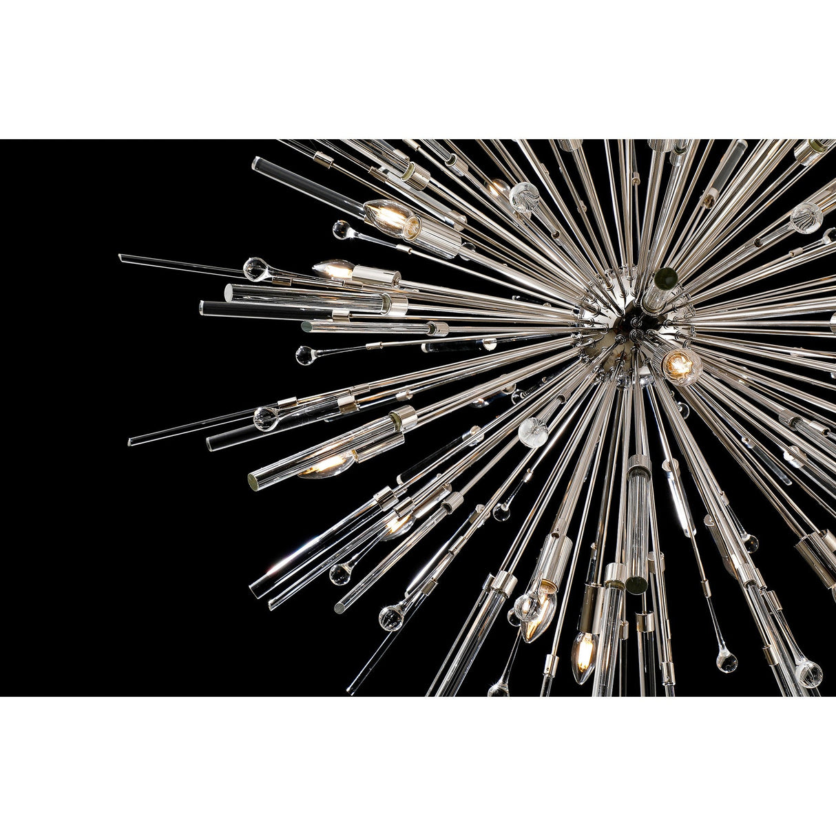 Noon Oval 12 Light Glass Pendant Light – Polished Nickel