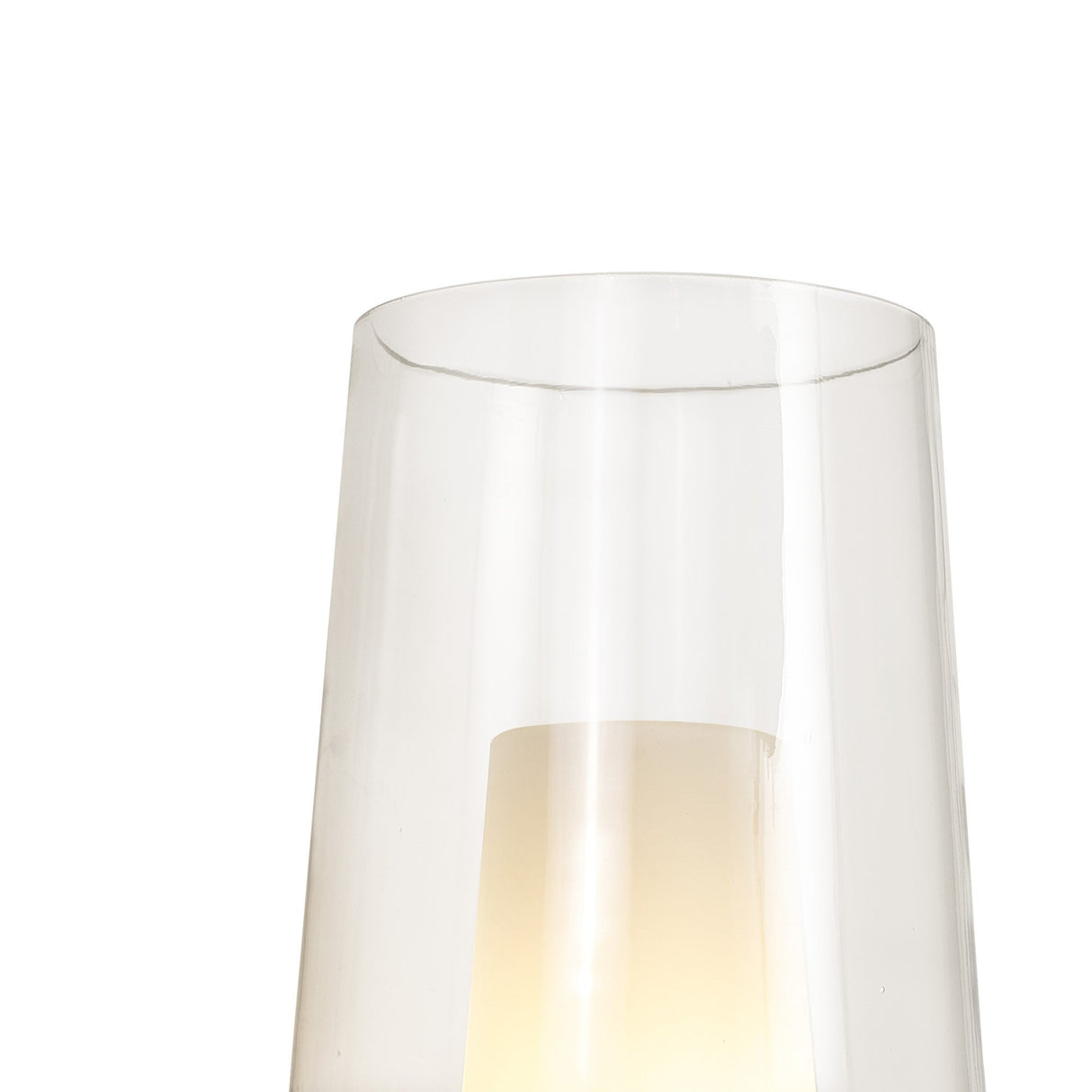 Nora 1 Light Glass Wall Light - White/Wood