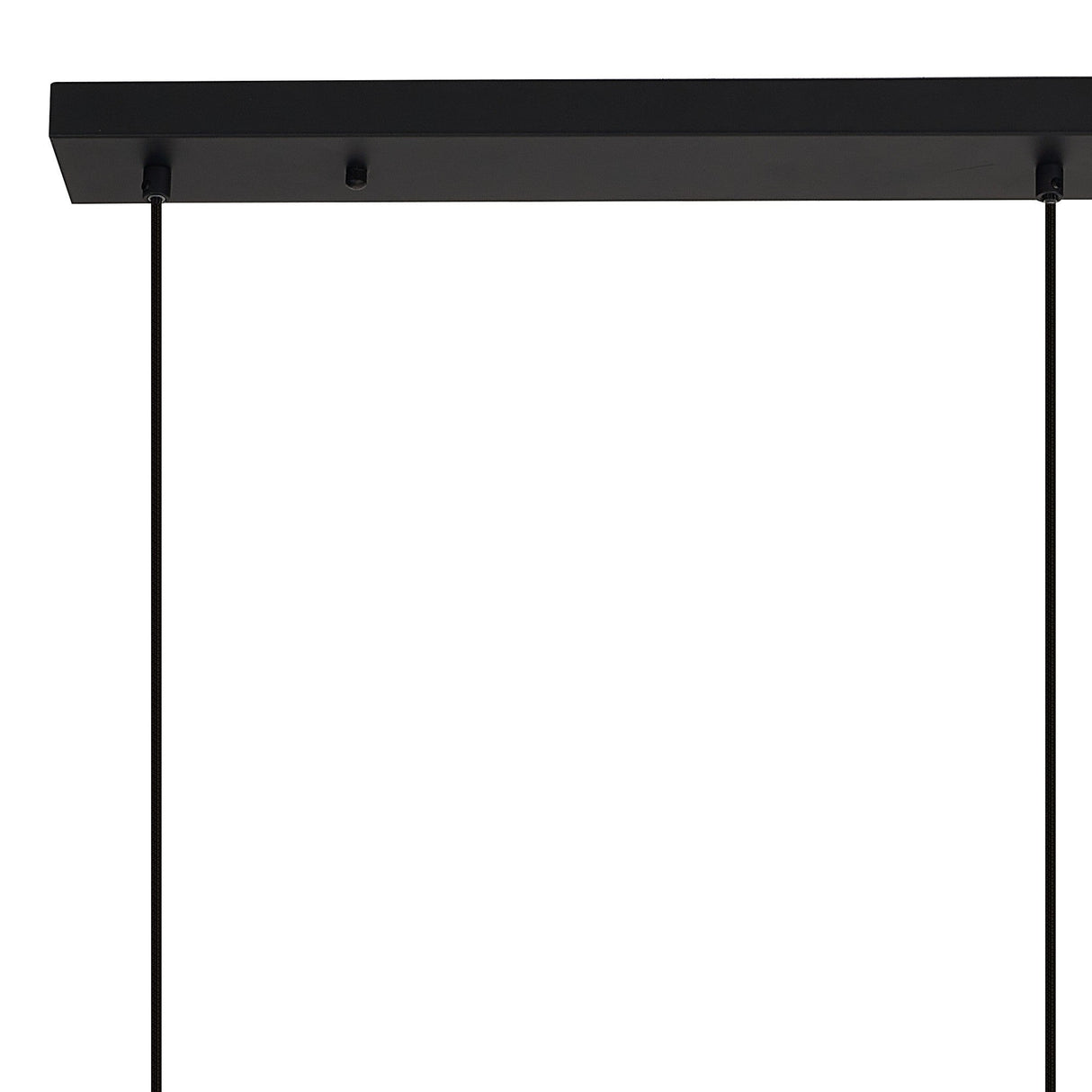 Nora 3 Light Glass Bar Pendant Light - Black & Chrome & Frosted