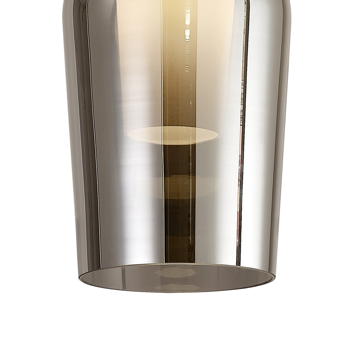 Nora 1 Light Semi-Flush Glass Ceiling Light - Black Marble