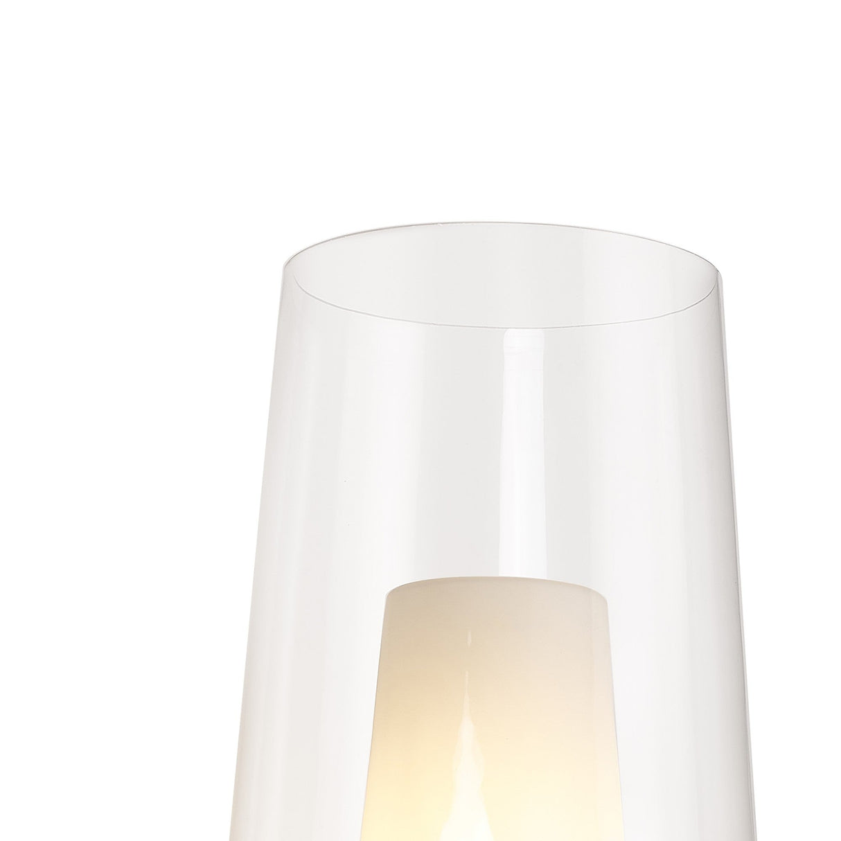 Nora 1 Light Glass Wall Light - Gold/White