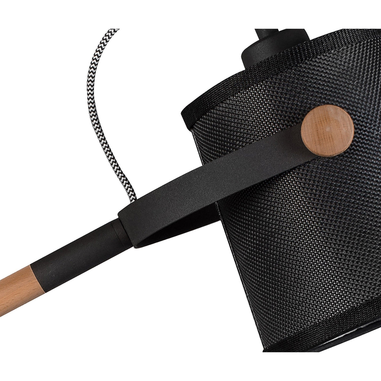 Nordica Table Lamp - Matt Black/Beech With Black Shade