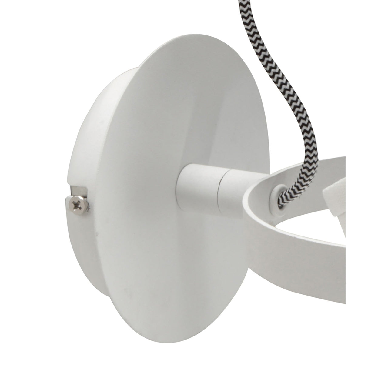 Nordica 1 Light Single Spotlight - Matt White/Beech