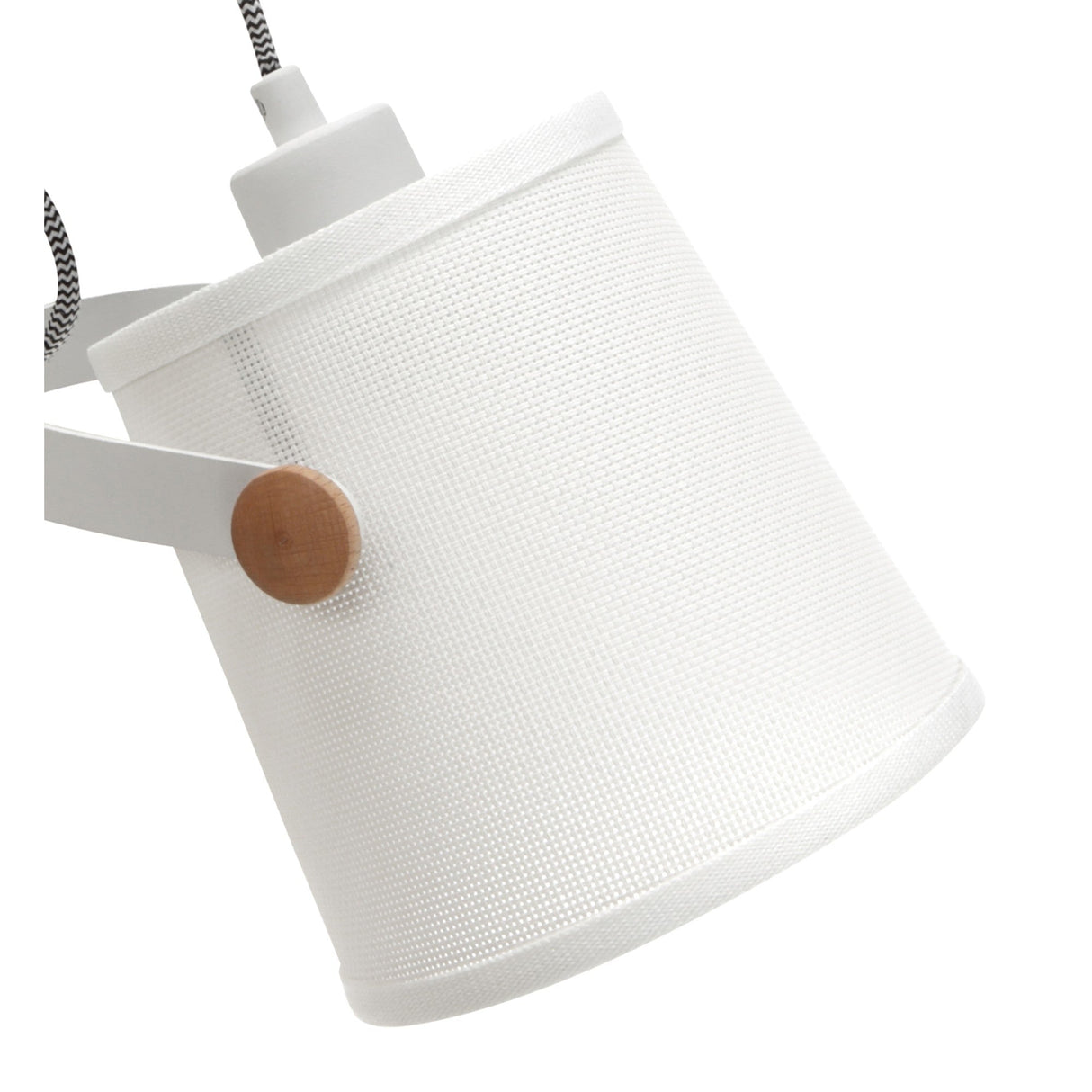 Nordica 1 Light Single Spotlight - Matt White/Beech