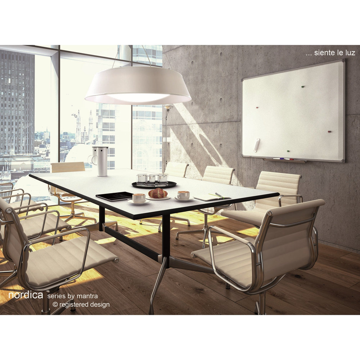 Nordica LED Flush Ceiling Light 3000K 12W - Ivory White