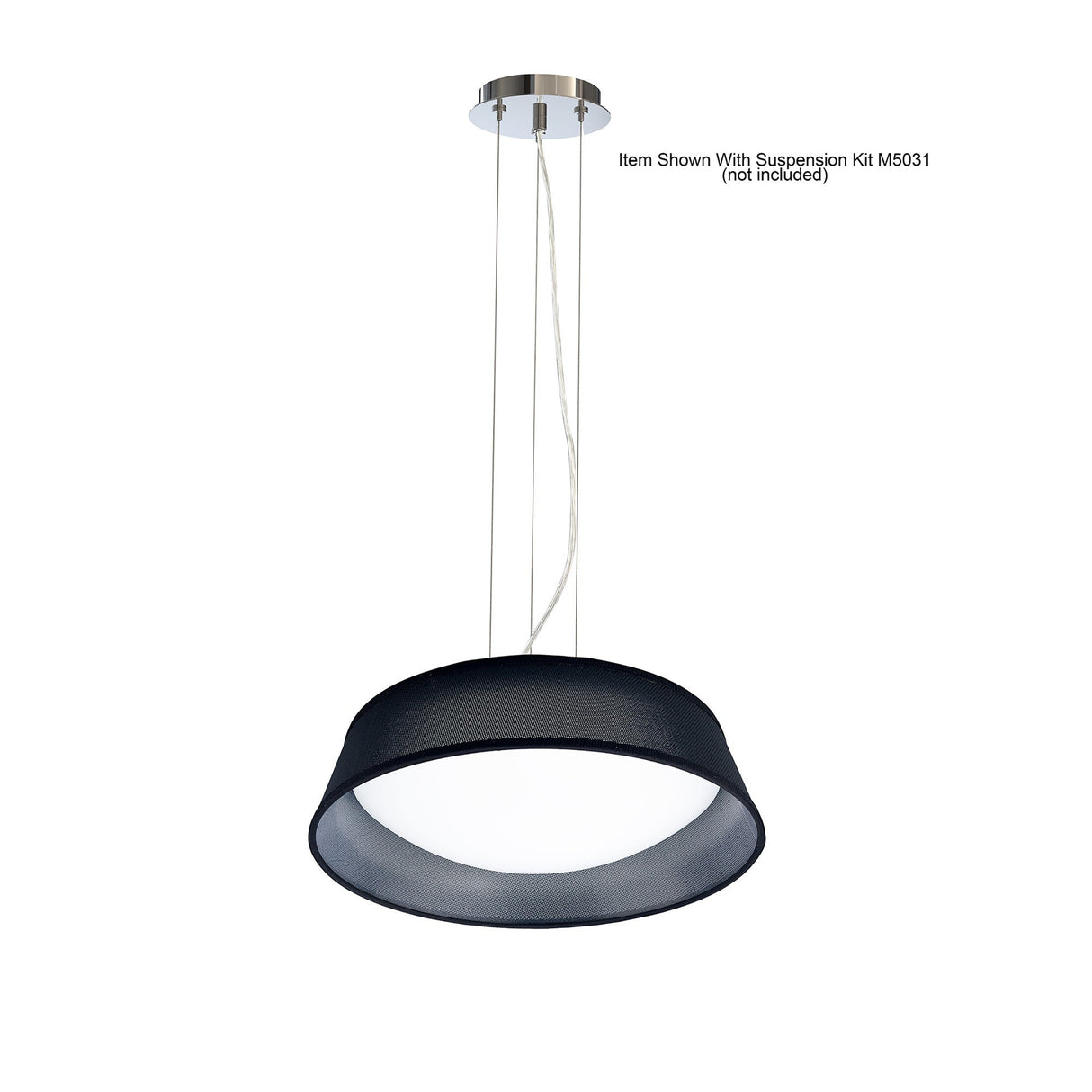 Nordica 3 Light Flush Ceiling Light - Black